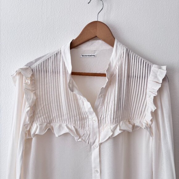 Reformation Charly Top in Ivory - Picture 3 of 7